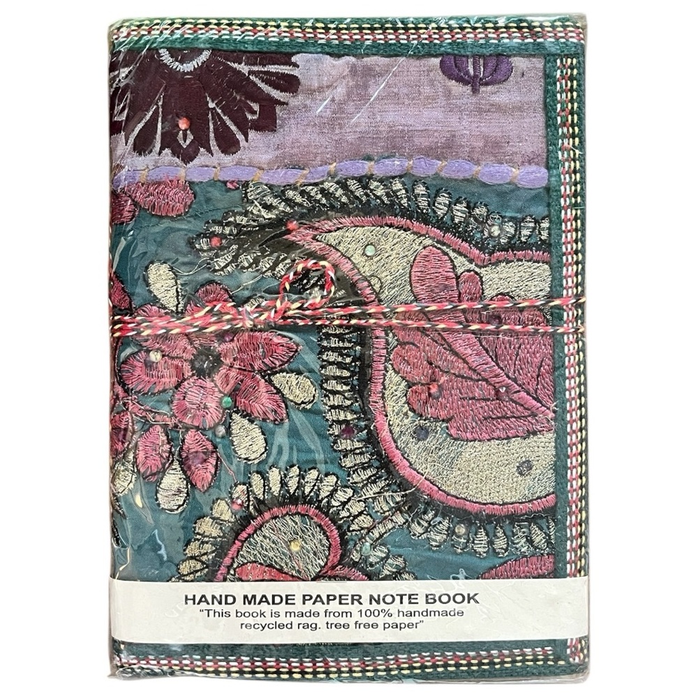 Handcrafted Sari Silk Journal · Tree-Free Paper · Zero Waste · Living Ritual